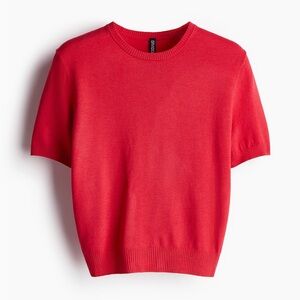 H&M Red Short Sleeve Top